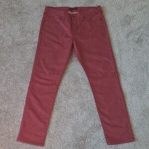 G by Guess Men's Burgundy Skinny Jeans